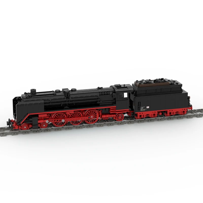 Модель городской автомобиль MOC, строительные кирпичи, паровоз BR01, модульная технология, подарки, праздник, сборка, детские игрушки, костюм