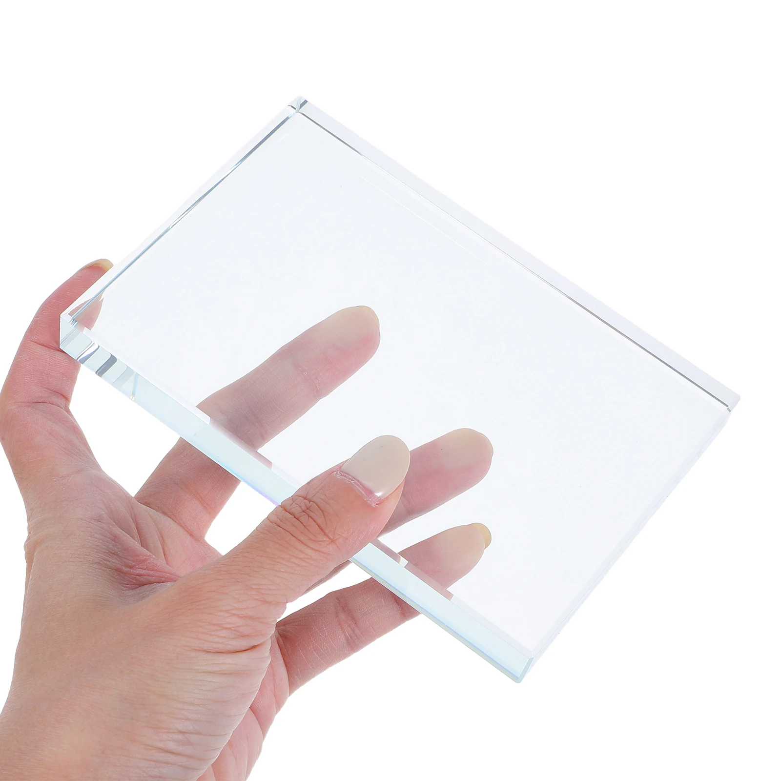 

Glass Paperweight Clear Square Heavy Transparent Decorative Weight for Sewing Fabric Calligraphy Painting Office Desk Home Craft