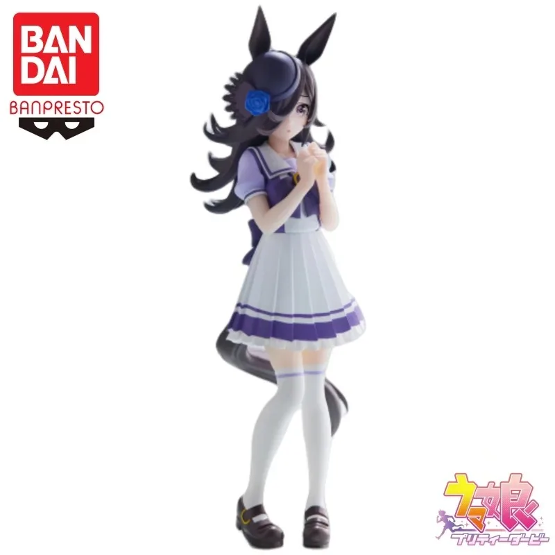 Em estoque, figura genuína de menina de corrida de cavalos Bandai brilha! Youjun menina banho de arroz animação brinquedos figura de ação coleção presentes
