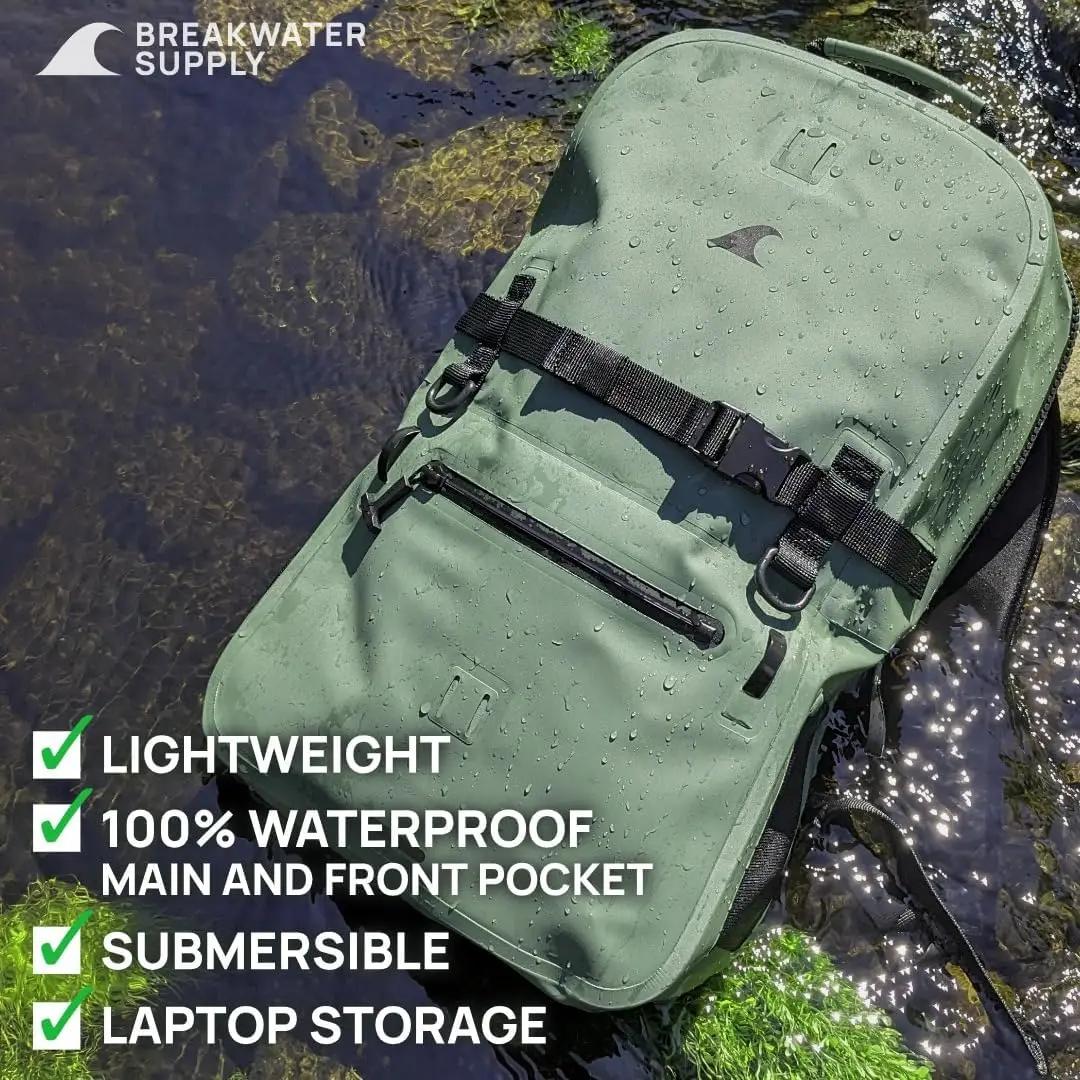 100% Waterdichte Onderwaterrugzak, Laptoptas, Luchtdichte Ritsen Reizen Buitenshuis | 25l 20l 15l