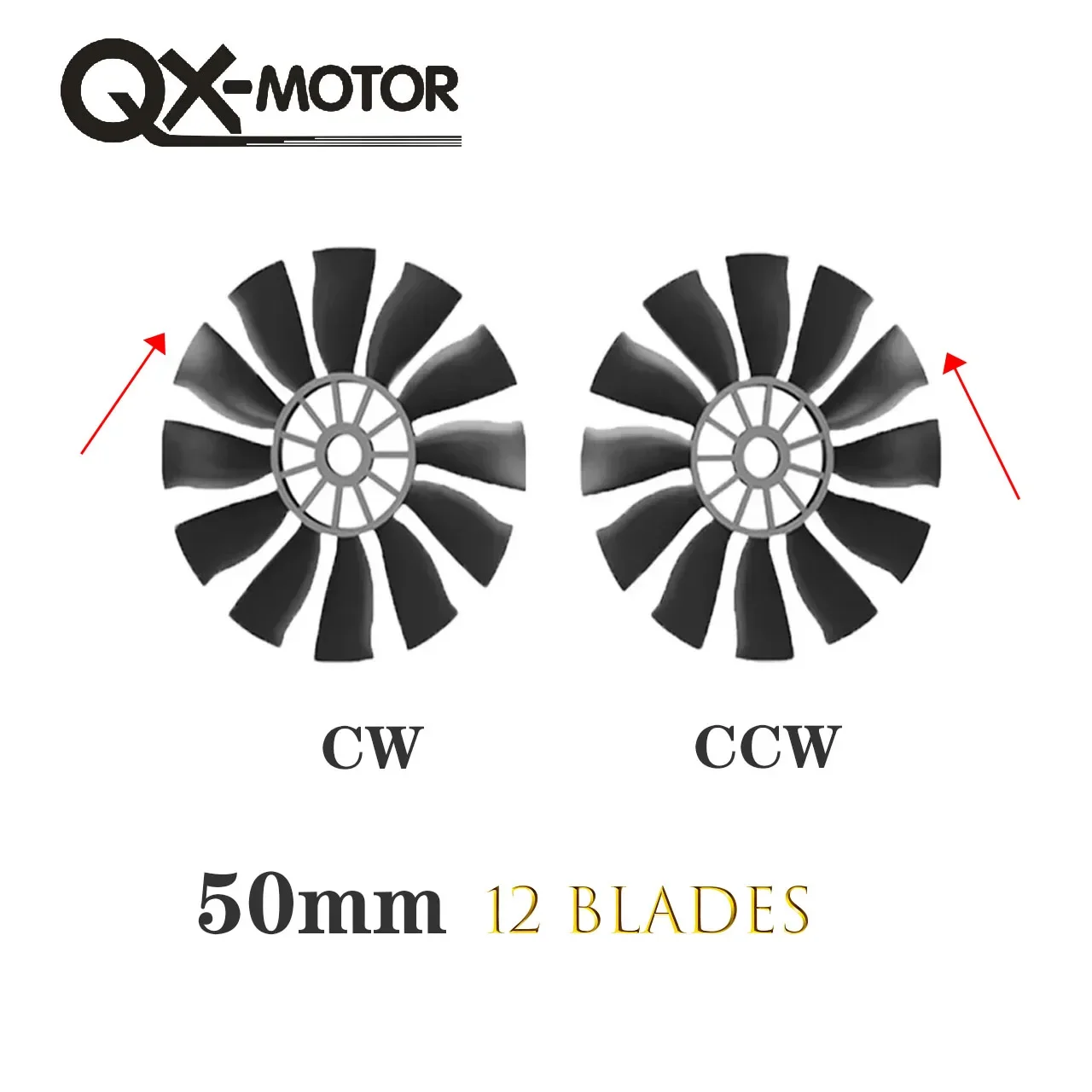 QX-MOTOR 50mm EDF 12 Blades  QF2611 3300/4000/4600/5000KV All Copper Wire Brushless Motor for DIY RC Airplanes Model Parts