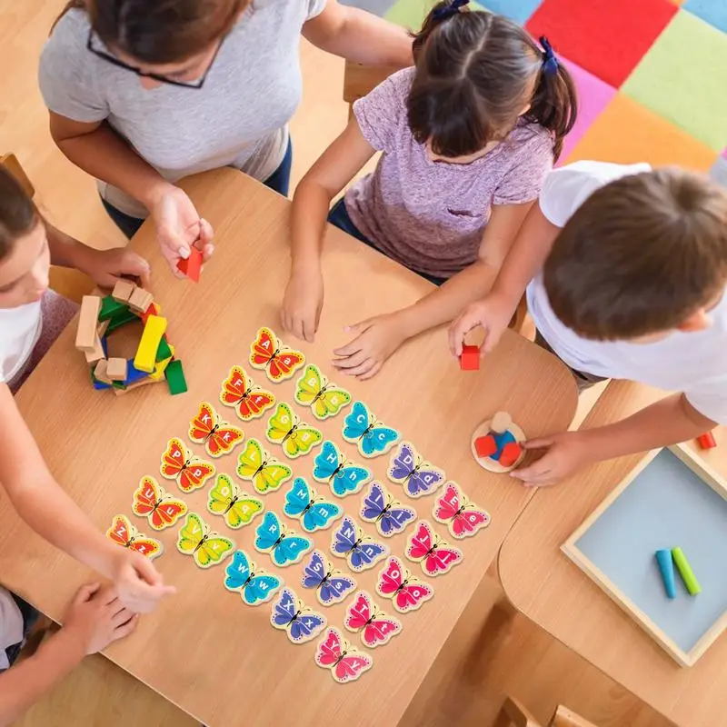 Alphabet Animal Puzzle Wood Animal Brain Teasers Toy Fine Motor Skills Learning Alphabet Puzzle For Kids 3 Years Kindergarten