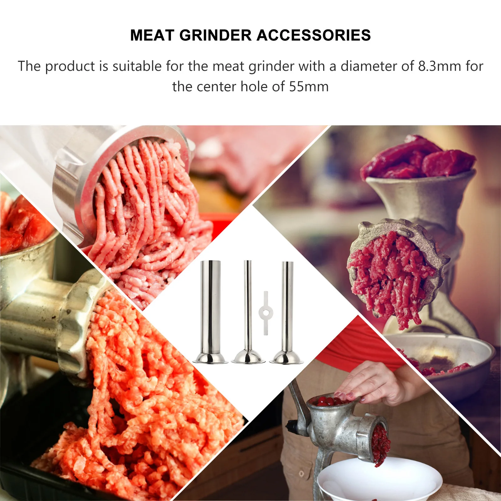 

Premium Stainless Steel Sausage Making Parts Set for Easy Sausage Stuffing and Meat Processing Non-Rusting Design