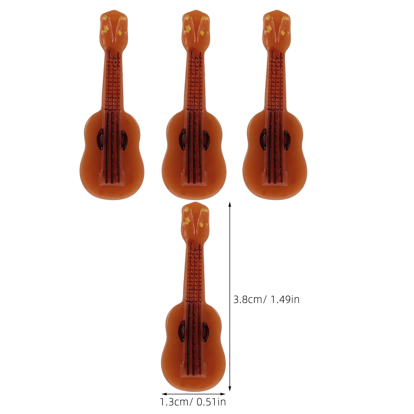 10 Pcs Musical Instrument Guitar Model Dollhouse Resin Mini Decorative Accessory