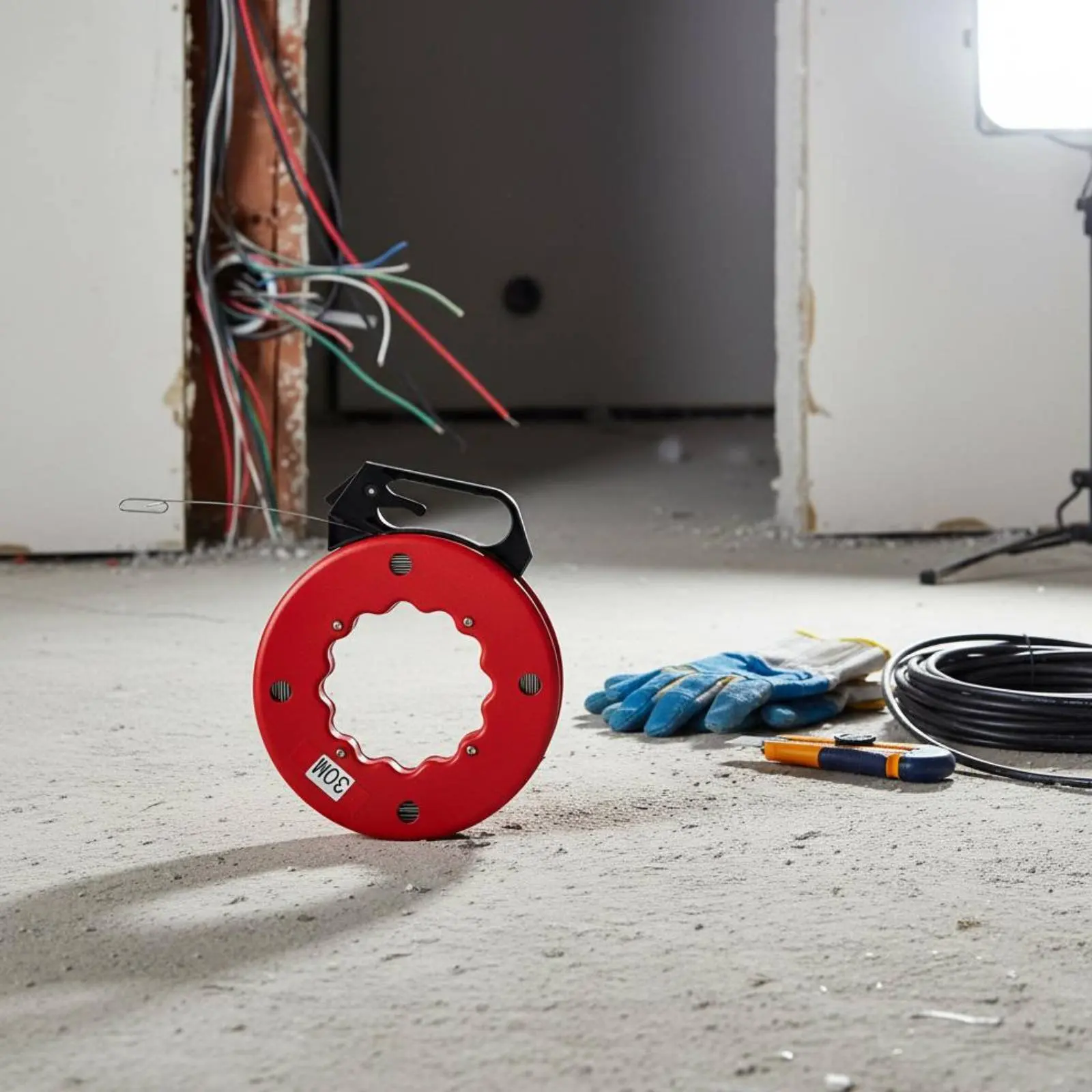 

Wire Runner Long-Lasting Steel Wire Wire Runner Wire Fishing Tool Snarlsnag-resistantFree Wire Fishing Tool Ergonomic Handle