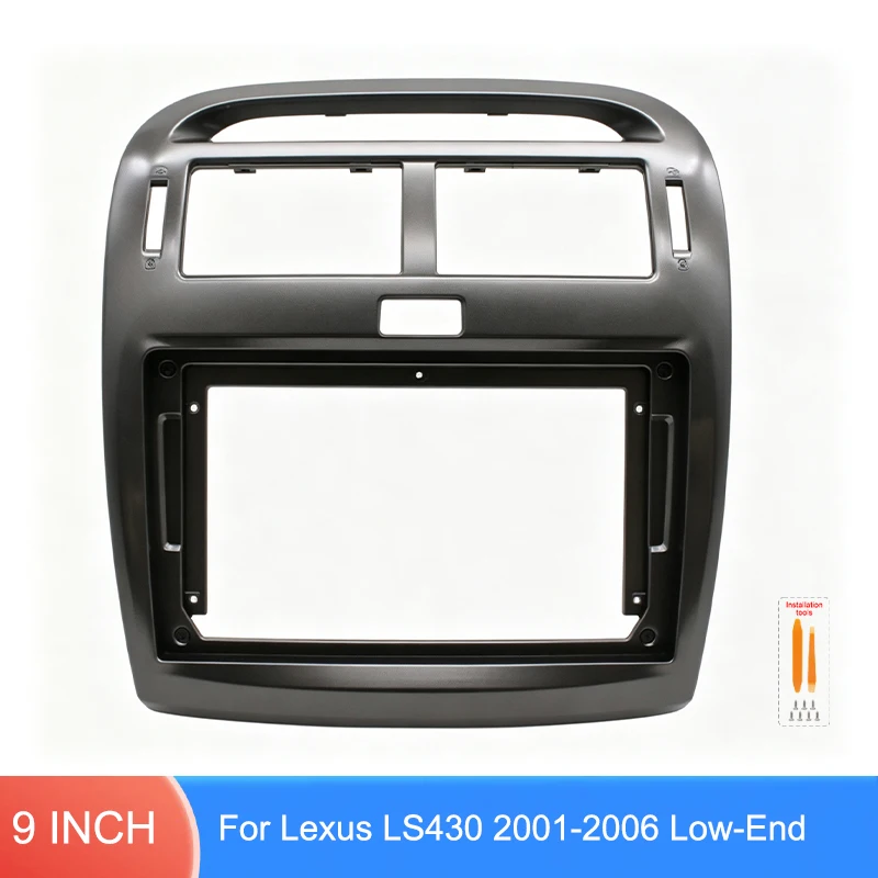 9 Inch Car Radio Fascia Frame For Lexus LS430 2001-2006 Low-End Stereo Dashboard Panel Trim Bezel