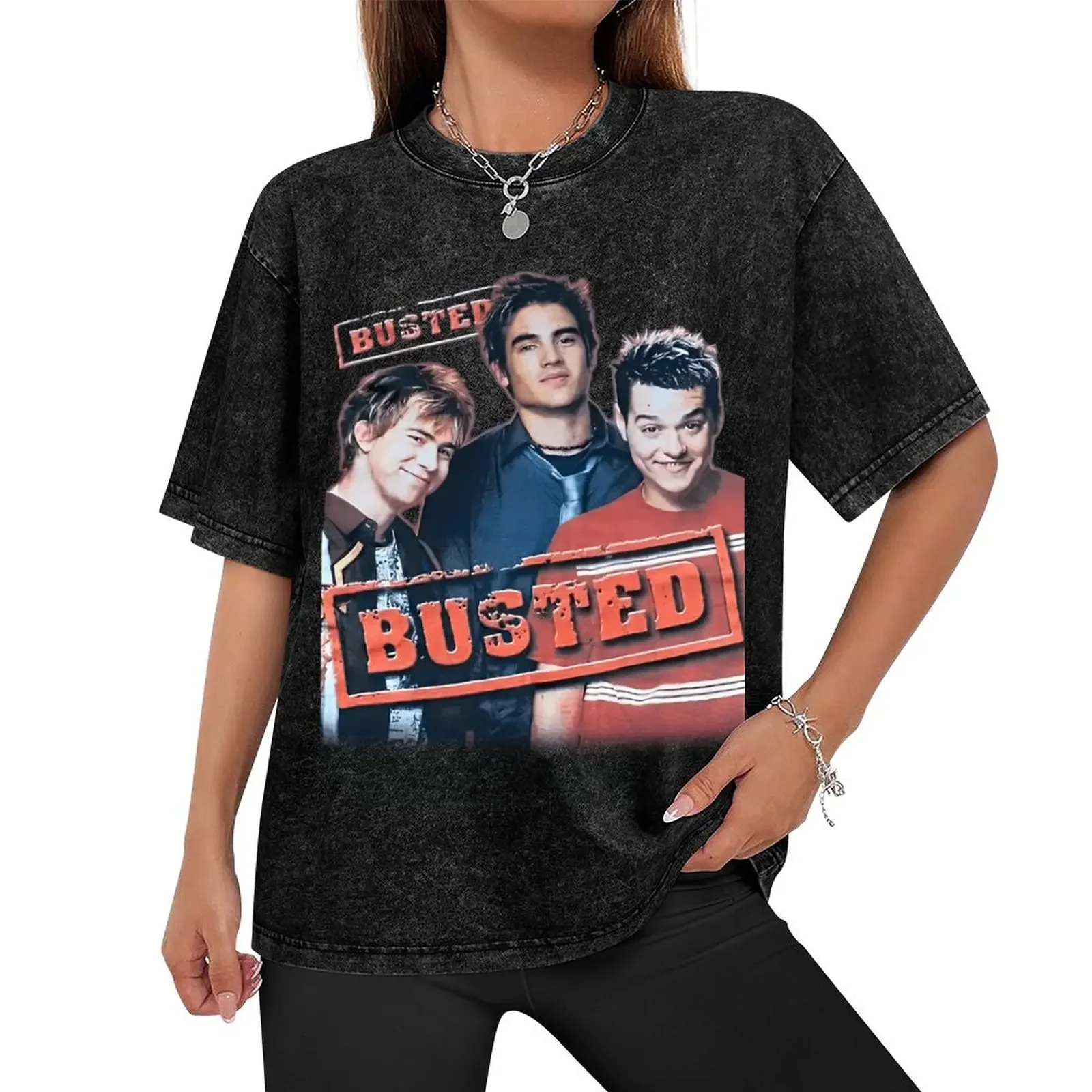 busted band vintage T-Shirt sports fans oversized blacks blanks mens clothes