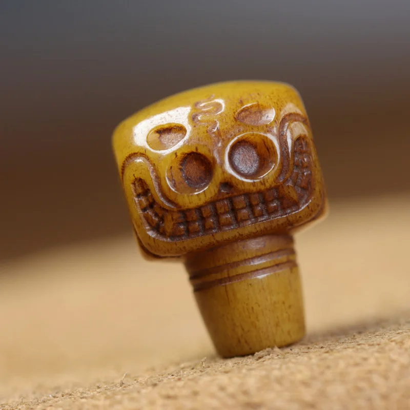 Tibetan Style Old Material Bone Three-Way Back Cloud Buddha Bead Bracelet Skull Accessories