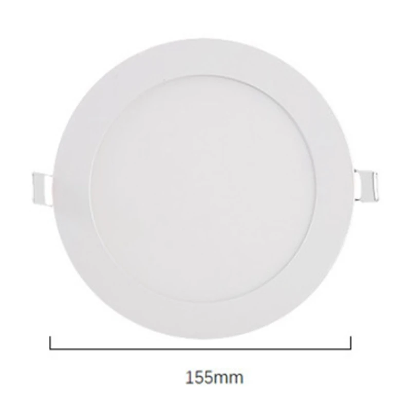 12W 1CM Panel Light Ultra-Thin Recessed Circular Downlight Kitchen Foot Tile LED Panel Light Recessed Round Panel Light Durable
