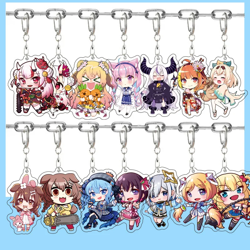 

Hololive Gawr Gura Vtuber Acrylic Keychain Pekora Sakura Miko Bag Pendant Hot Cartoon Anime Fans Collection Jewelry Gifts