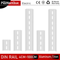 2PCS DIN Rail Aluminum Iron 4CM 6CM 8CM 10CM 20CM 50CM Add Thickness 35MM Universal Type Terminal Block MCB Mounting Bracket