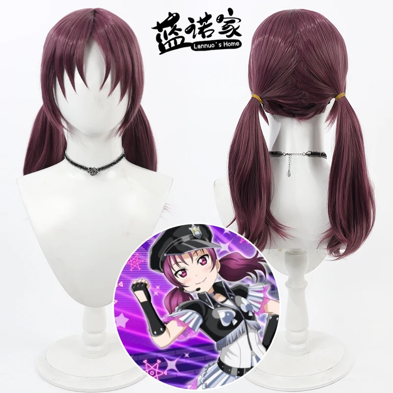 

Аниме LoveLive Sunshine Ria Kazuno Cos, парик для косплея, реквизит для Хэллоуина, карнавала, синтетические волосы, термостойкое волокно + шапочка для парика