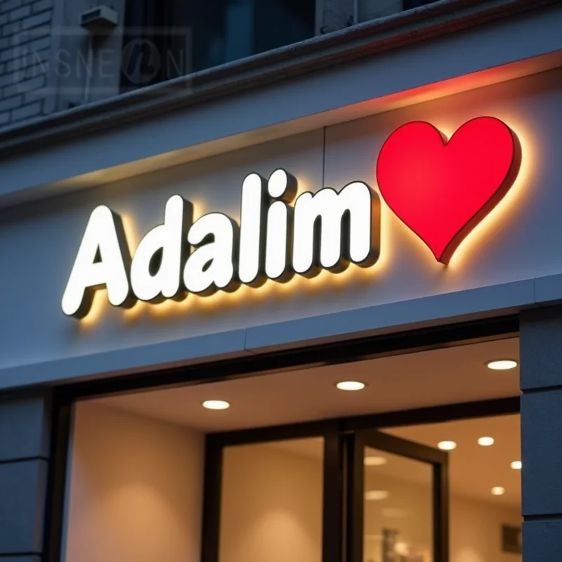 

Custom Front Back Lit LED Business Sign 3D Channel Letters Storefront Outdoor Metal Signage For Cafe Bar Retail Store