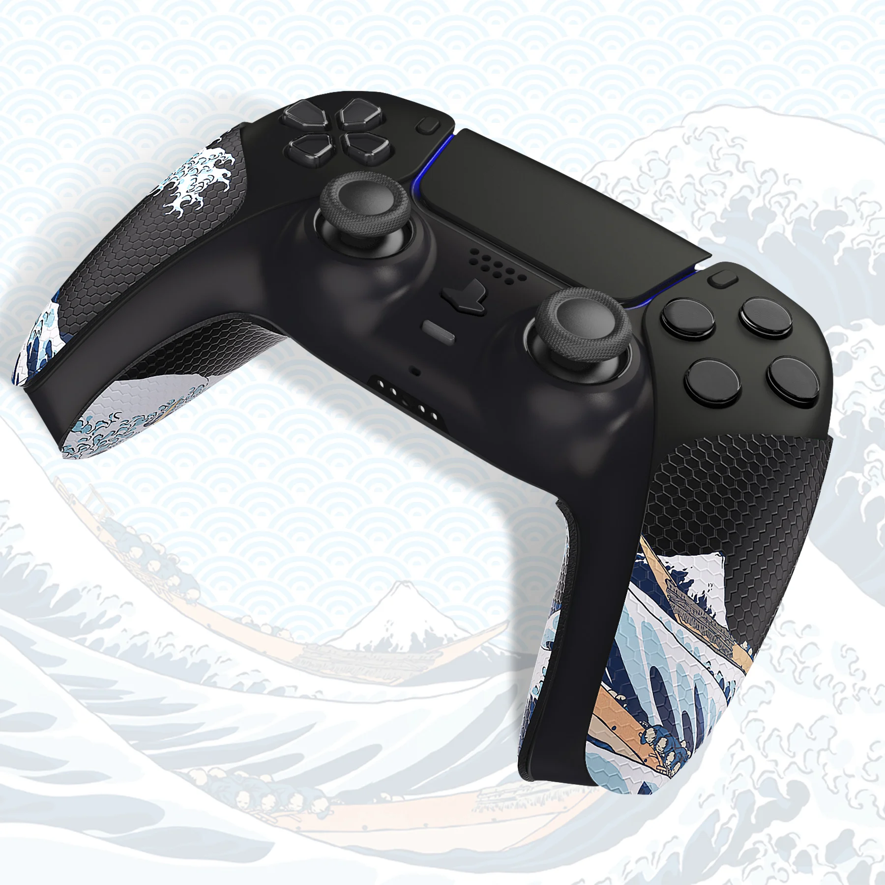 PlayVital-controlador antideslizante absorbente de sudor para ps5, almohadillas texturizadas profesionales, empuñaduras de mango de goma suave