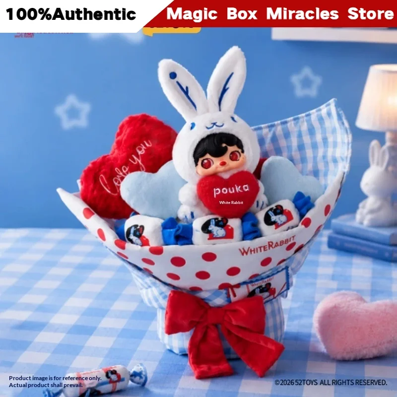 Original 52toys Sweet Moment White Rabbit Plush Doll Vinyl Plush Body Sweet You Pendant Bag Charm Cute Figurine Gift