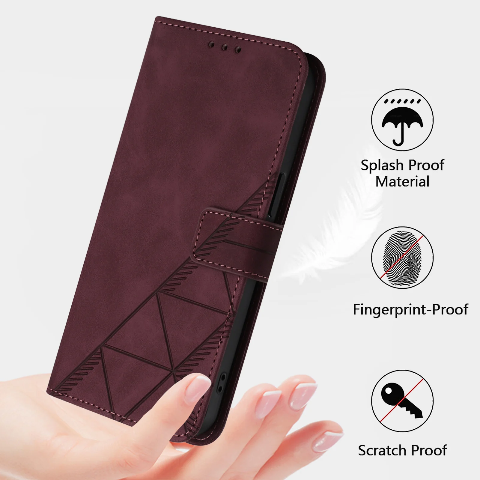 Leder Brieftasche Fall Buch Für Samsung Galaxy M62 M56 M55 M54 M53 M52 M36 M35 M34 M33 M32 M23 M15 M13 M12 M10S M10 M05 M04 Abdeckung – Detail 7