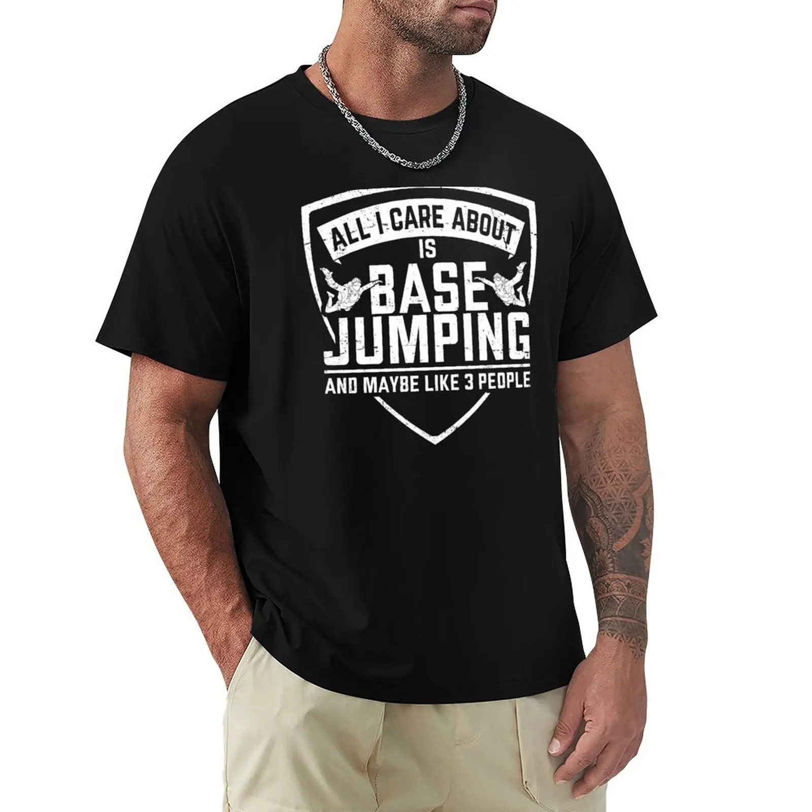 Base Jumping Wingsuit Base Jumper T-Shirt Anti-Fade Casual Tee Shirt