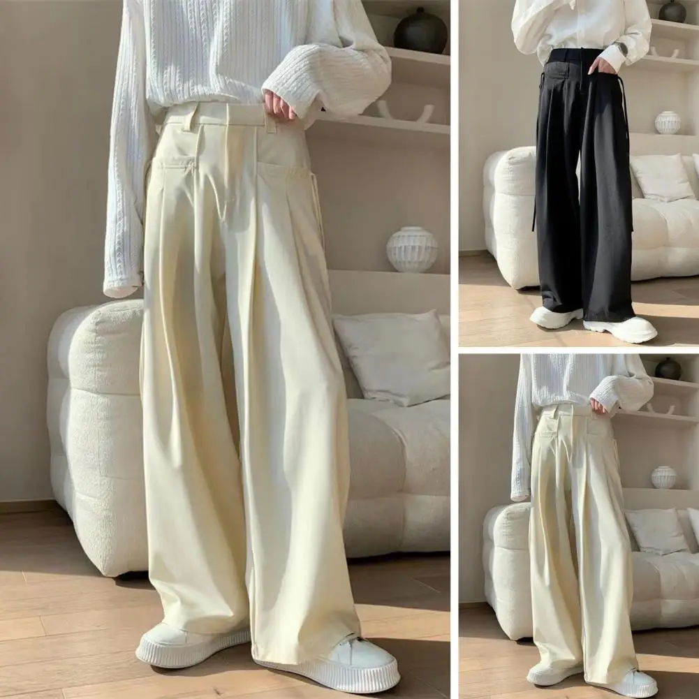 

Summer New Men's Classic Straight Leg Business Suit Pants Solid Formal Occasion Office Pants Male High Quality Baggy Trousers