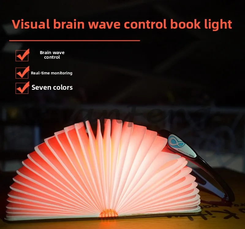 Brainwave Book Lamp with Brainlink Headband EEG Kit Mind Control Headset Support Wireless Connection for Relaxation Training