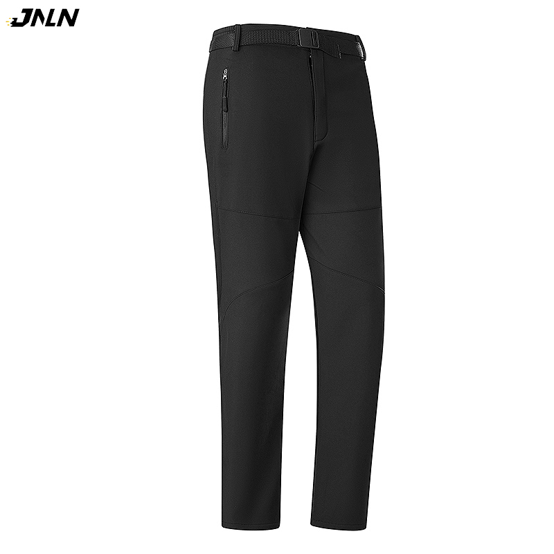  JNLN Fleece Women's Pants Winter Warm Waterproof Outdoor Soft Shell Pants Camping Trekking Skiing Mountaineering Rain Trousers 