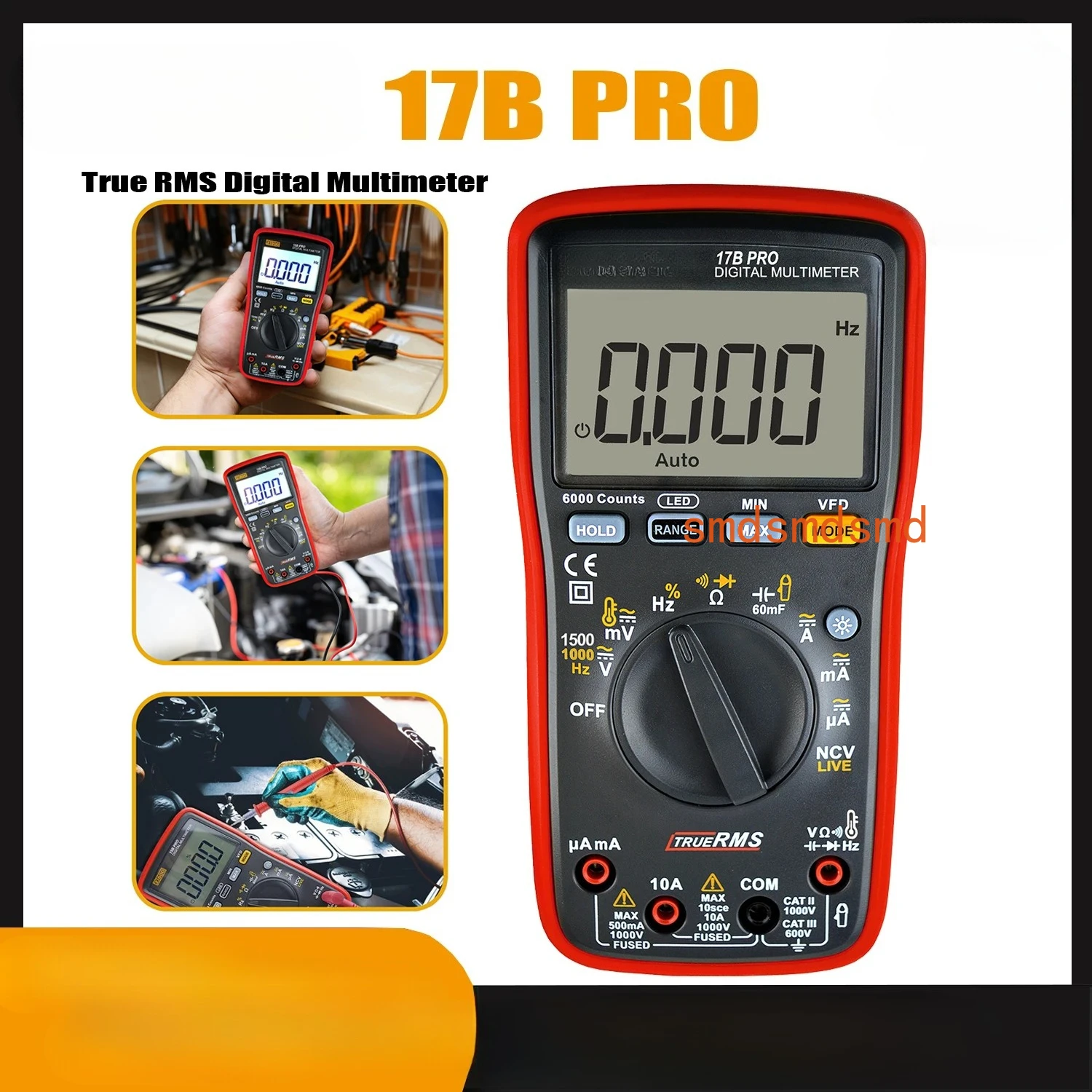 15B PRO 17B PRO True RMS Digital Multimeter,for Electrical Applications Along with Resistance Continuity Diode Capacitance