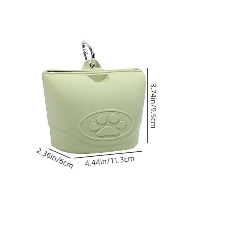 Silicone Dog Treat Pouch,Clip on Portable Training Container,Convenient Magnetic Buckle Closing and Waist Clip,Portable Training
