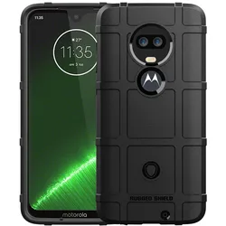 Armor Shield Case for Moto G7 Plus G6 Motorola g7+ Shockproof Rubber Cover for moto g6 plus g6+ Anti-Slip Grid Silicone Cases