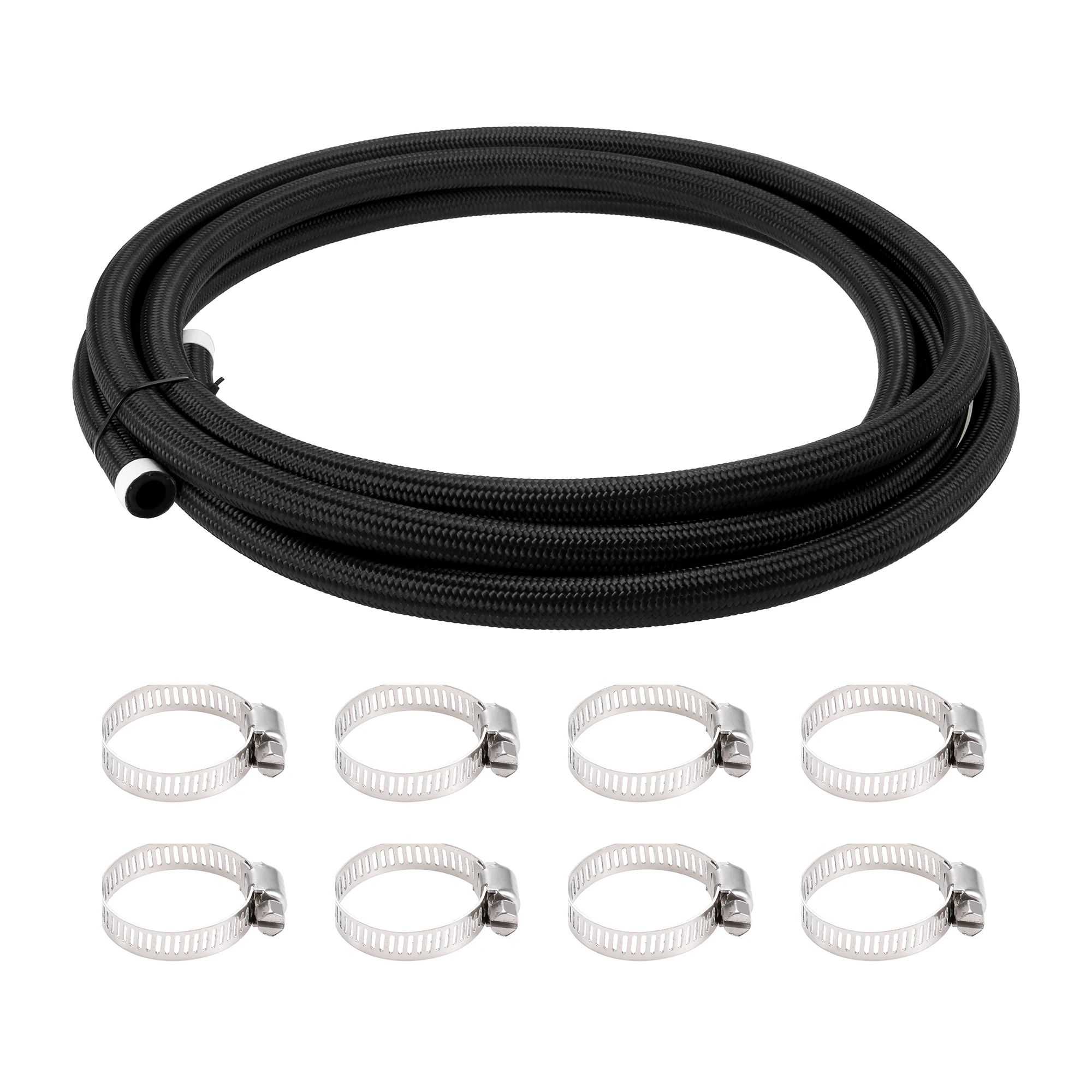 

Комплект топливопровода UXCELL 1/2 дюйма, вакуумный шланг 15,09 фута, автомобильный топливный шланг с 8 зажимами