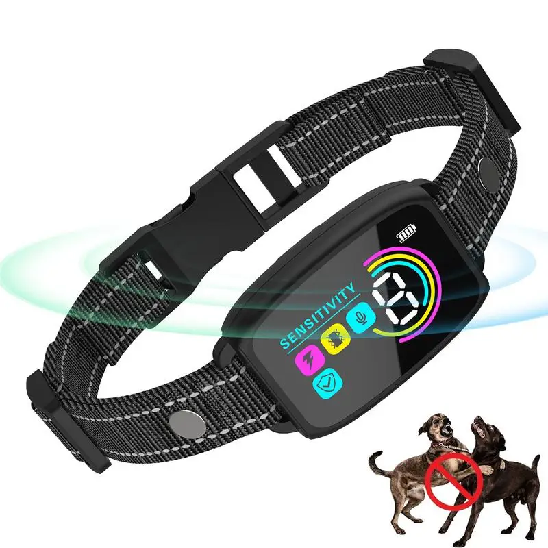 

Smart No Bark Collar Voice-Activated Anti-Barking Training Supplies Adjustable Sensitivity Automatic Stop Training Collar With 4