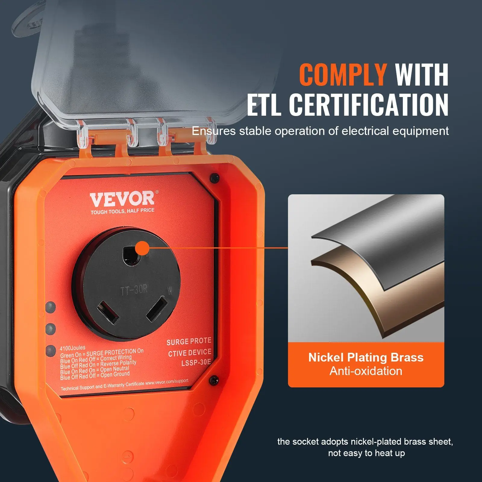 DB بالجملة 30 أمبير 4100 جولز RV عرام حامي الجهد حامي رصد الدائرة محلل قوة الحرس لنظام RV الكهربائية