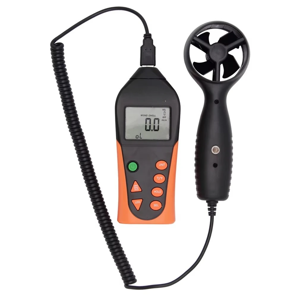 816B Wind Vane Anemometer Wind Speed Temperature Portable Anemometer