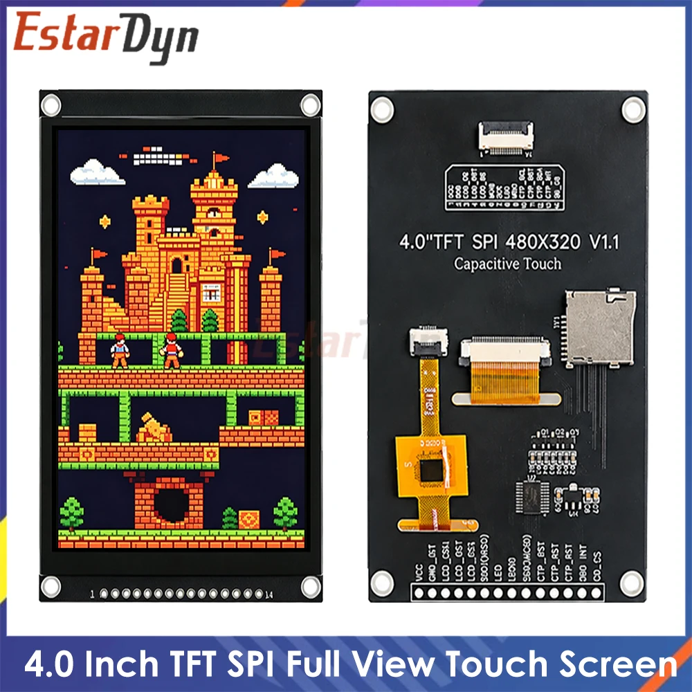 Estardyn 4.0 Inch SPI TFT LCD Display Module 320x480 Capacitive Touch Screen for STM32 ESP32 MCU DIY