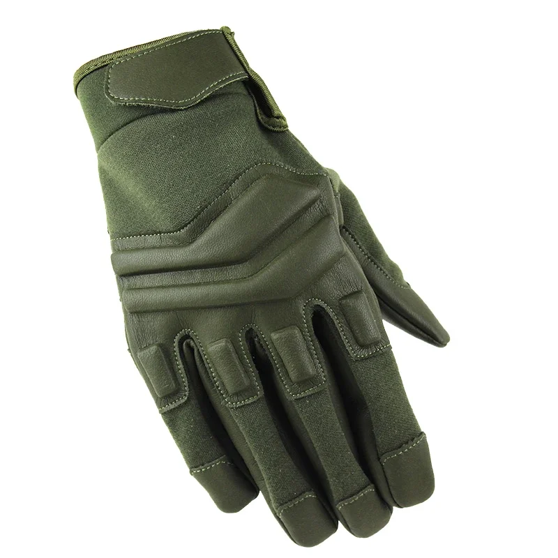 Russian Emr 6sh122 Outdoor Mountain Climbing Riding Wear-resistant Leather All Finger Tactical Gloves