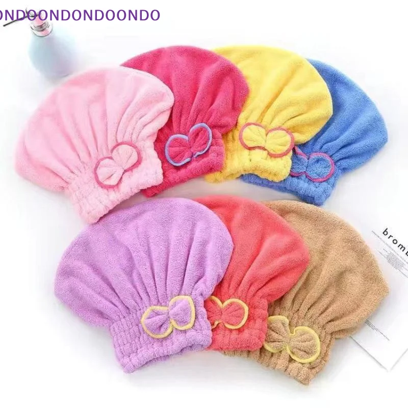 Quick Hair Drying Bath Towel Bowknot Wrap Towel Cap Bathroom Accessories Bonnets For Women Designer Shower Cap After Shower
