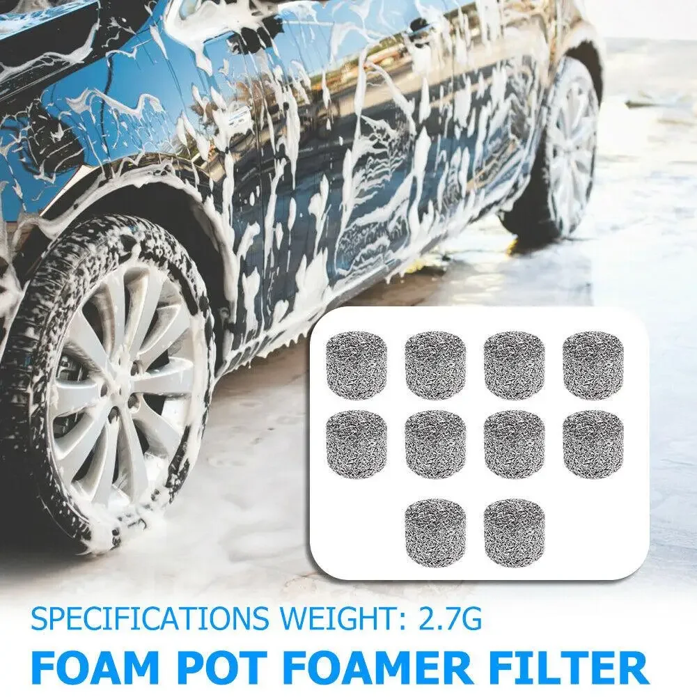 

10Pcs Auto Wash Stainless Steel Foam Lance Filters 2.7g Mesh Gauze Filter Car Pressure Washer Kit High Density Tablet