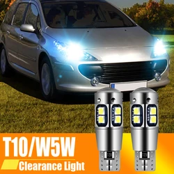 2x W5W T10 LED Canbus No error 12V 6000K 3030 10 SMD Car 5W5 LED Bulb Clearance Wedge Side Turn Singal Light Super Bright White