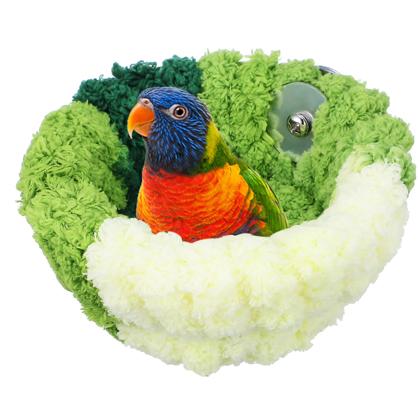 

Bird Bed For Cage Parrot Nest Winter Snuggle Hut House Coral Fleece Accessories