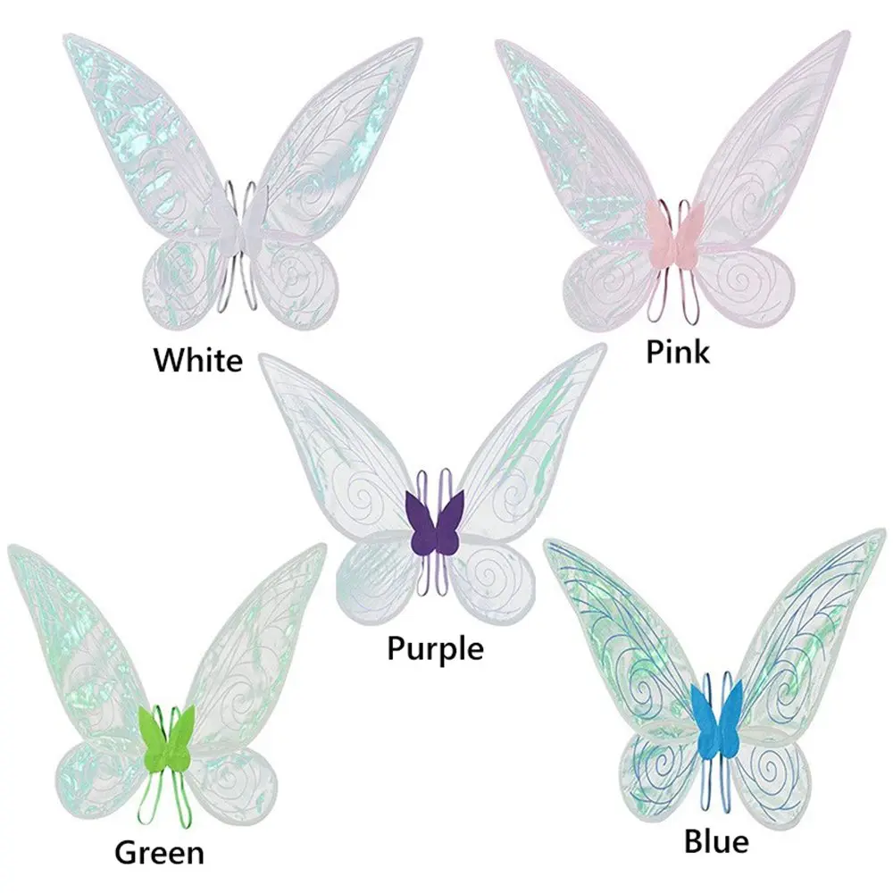 Butterfly Fairy Wings Costume for Girls Sparkle Princess Angel Wing for Halloween Party Favor Cosplay Costume Dress Up Props