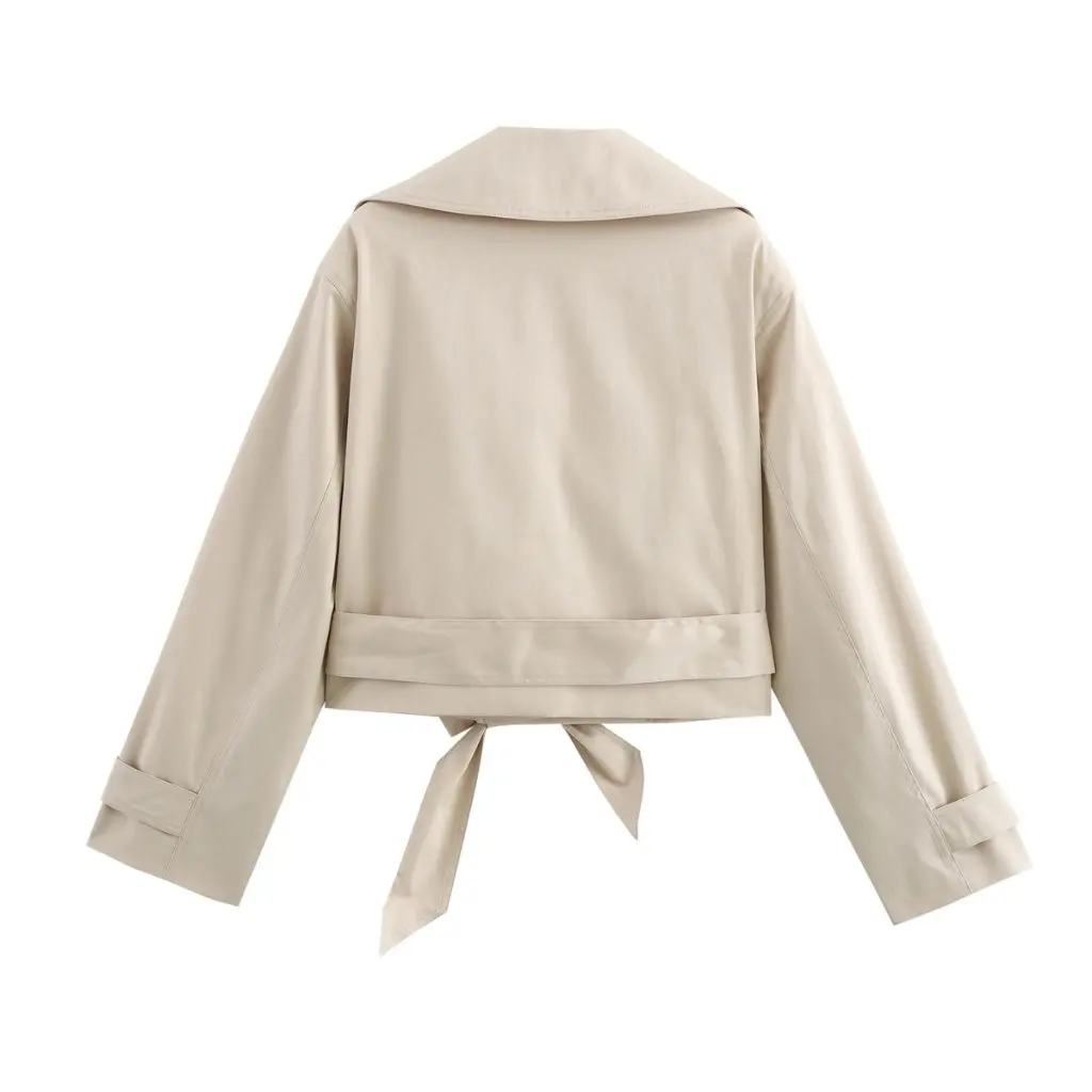 

European And American Fashion Joker Long Sleeve Trench Coat Jacket Women's Spring Autumn New A14090