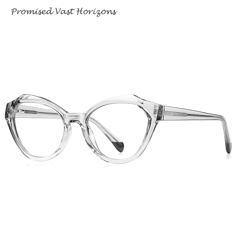 New Polygonal Imitation Crystal Border Rim Blue Light Plano Lens Fashion Girls Glasses Without Magnification TR Eyeglass Frames
