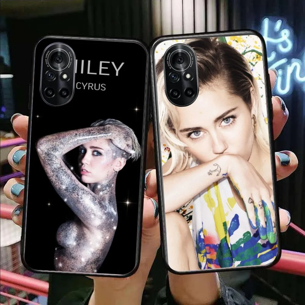 Cool Miley Cyrus Mobile Cell Phone Case for Honor 90 70 50 20 7S X9 X8 X7 Magic 4 3 Pro Black Soft Phone Cover Funda