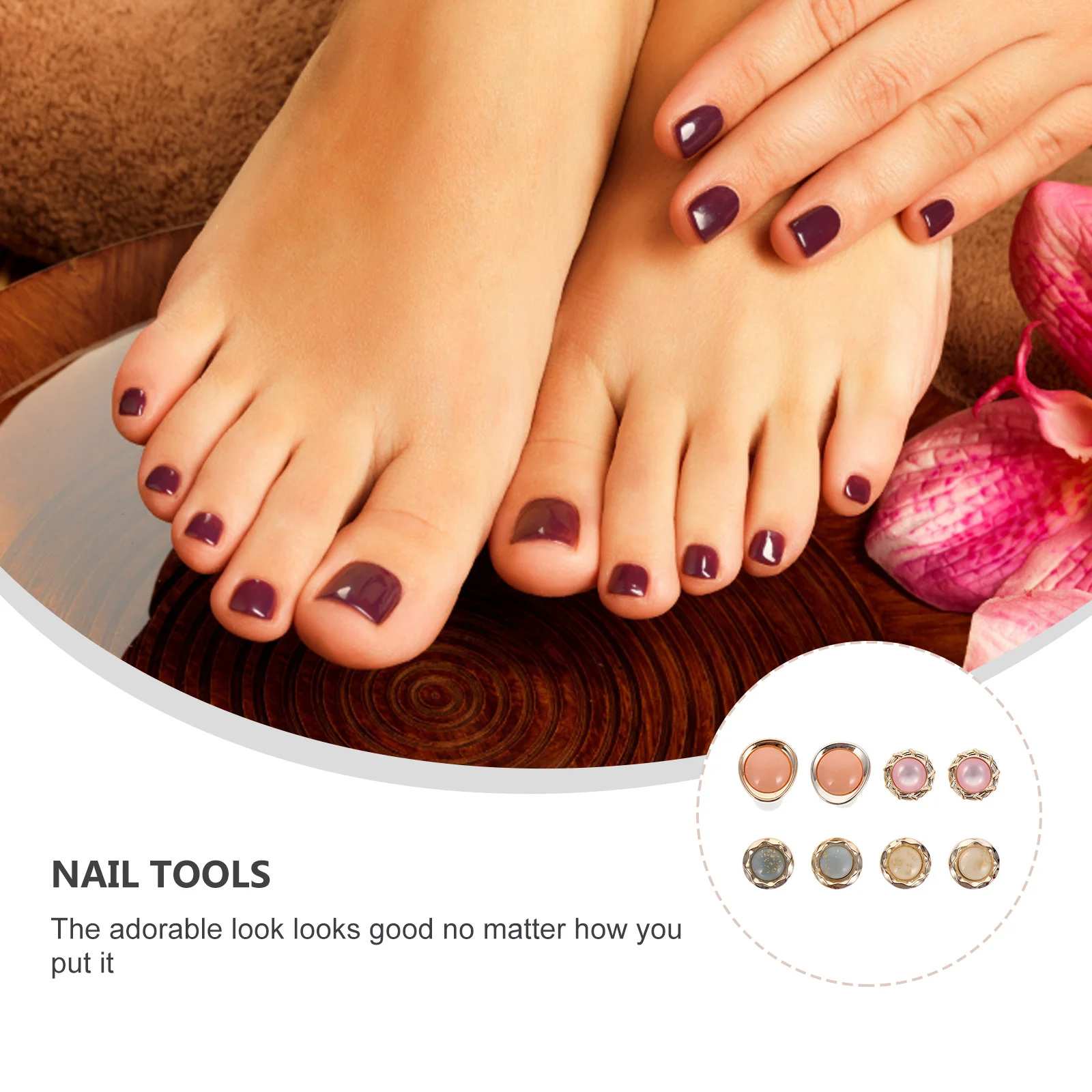 Séparateurs d'orteils en Silicone, 8 pièces, outil de manucure pour Nail Art, accessoire de pédicure, fourniture de manucure, outil d'art des ongles