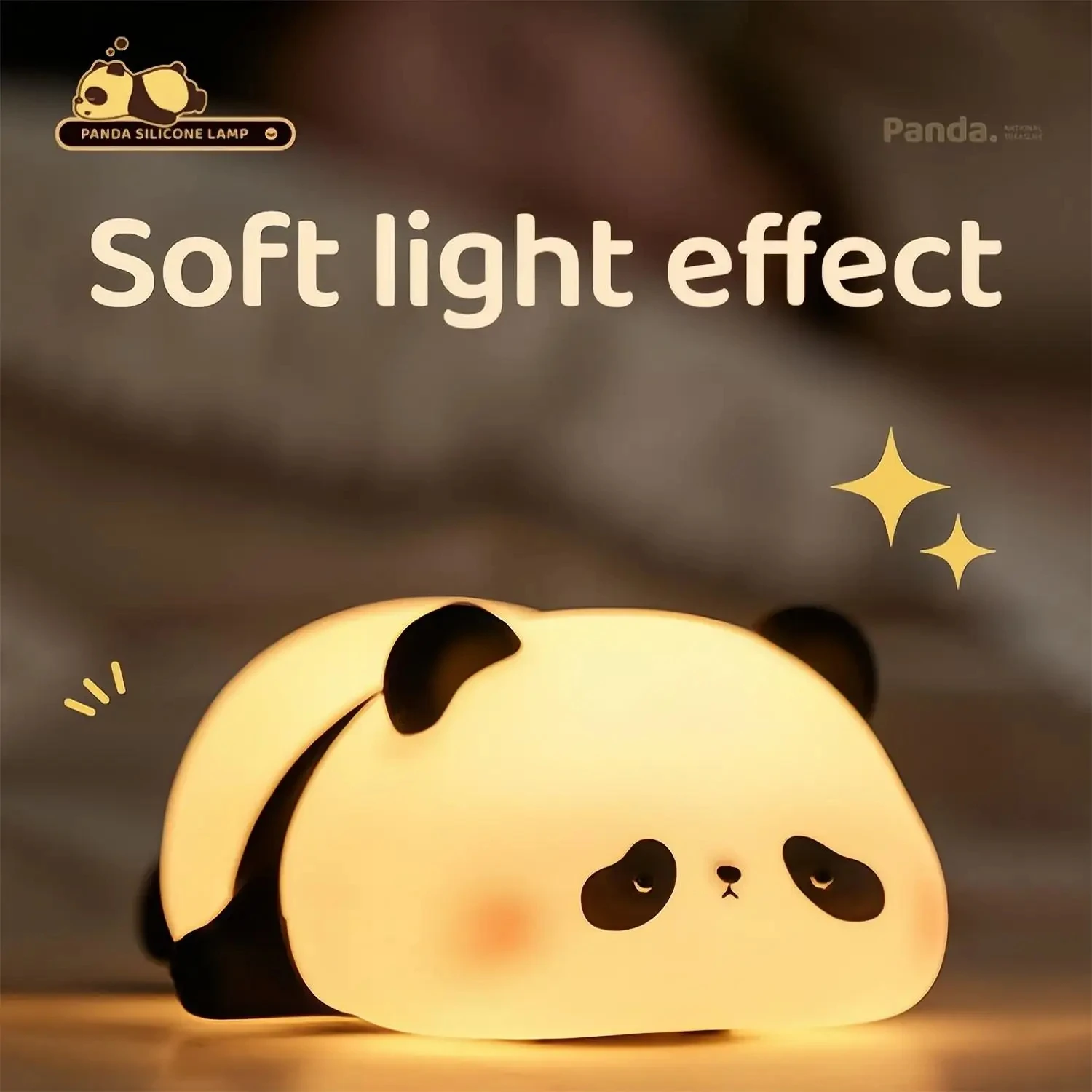 Night Lights Cute Sheep Panda Rabbit Silicone Lamp USB Rechargeable Timing Bedside Decor  Baby nightlight Birthday Gift