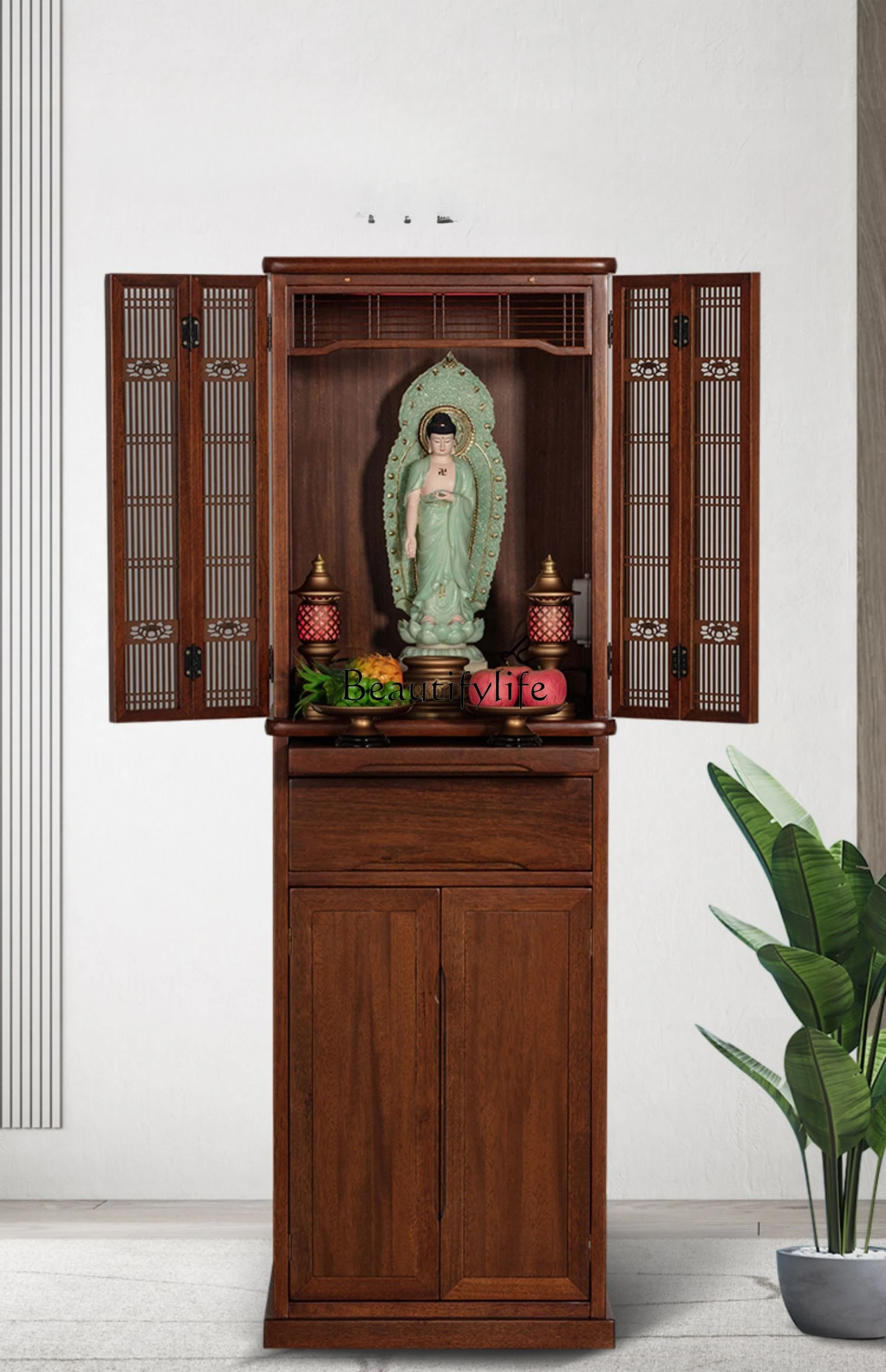 

Modern Light Luxury Cabinet Buddha Shrine Household Incense Burner Table New Chinese Style Clothes Closet Shrine Buddha Cabinet