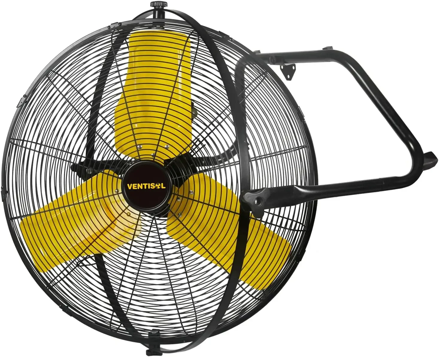 24 Inch Industrial Wall Mount Fan, 720° Tilting Heavy-duty Fan, 6937 CFM 3-Speed High Velocity Heavy-duty Floor Fans for Garage,