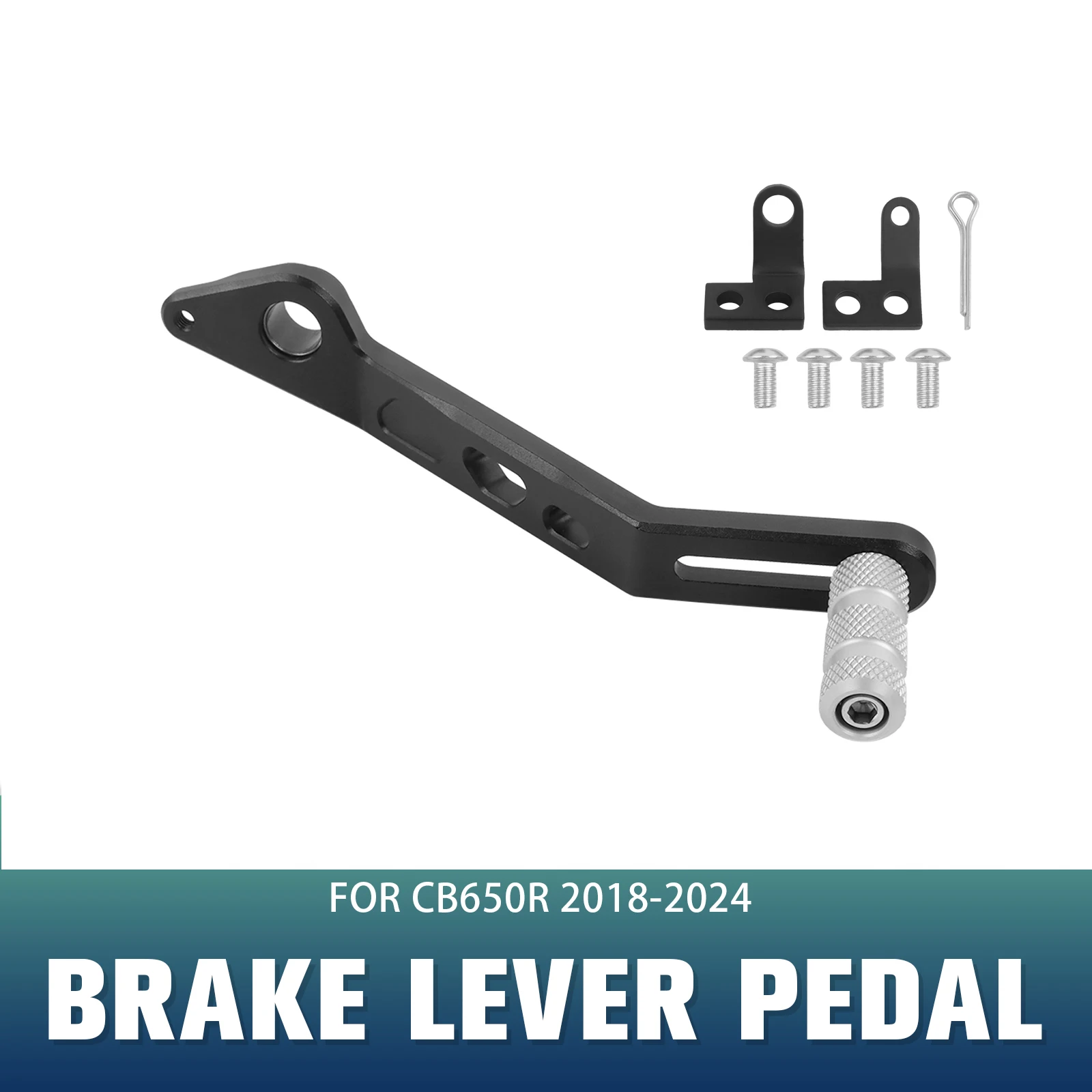 

For Honda CB650R CB 650 R CB650 R 2018-2024 2023 2022 Rear Brake Padel Foot Brake Lever Motorcycle Aluninum Footpegs Accessories