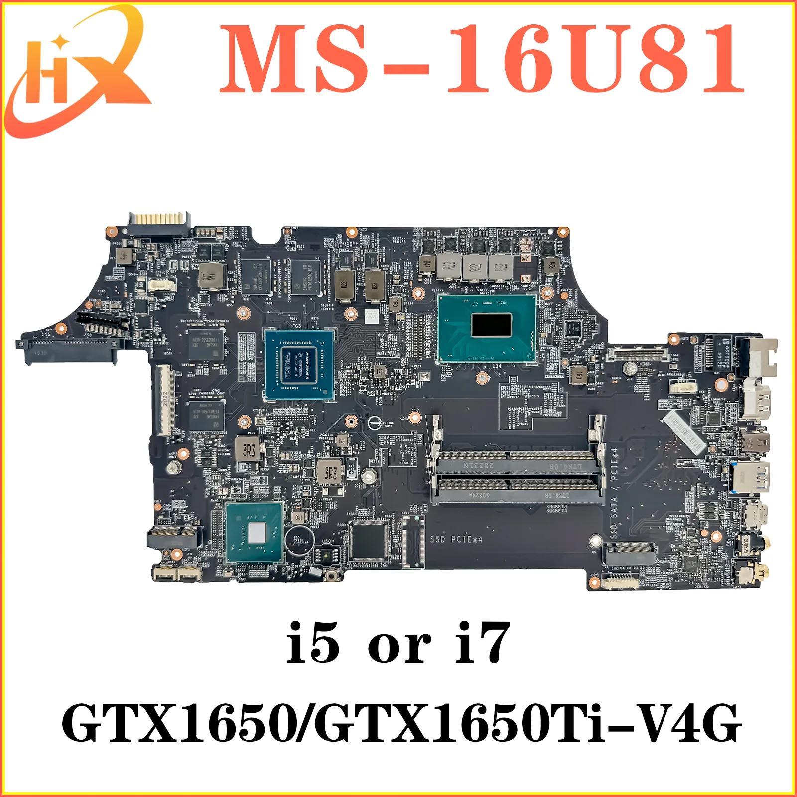 

Mainboard For MSI MS-16U81 MS-16U8 Laptop Motherboard i5 i7 9th Gen GTX1650/GTX1650Ti-V4G