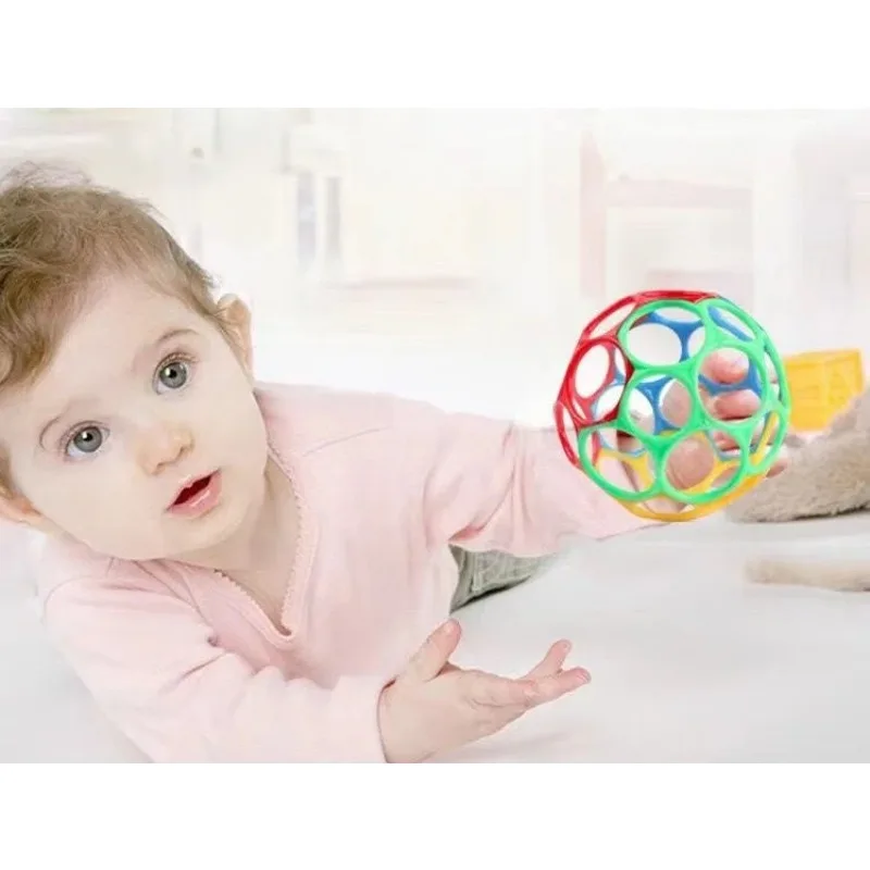 لعبة كرة مطاطية ناعمة للأطفال - عضاضة جرس يدوية ملونة لاستيلاء ممارسة ألعاب تعليمية لتطوير الذكاء #6