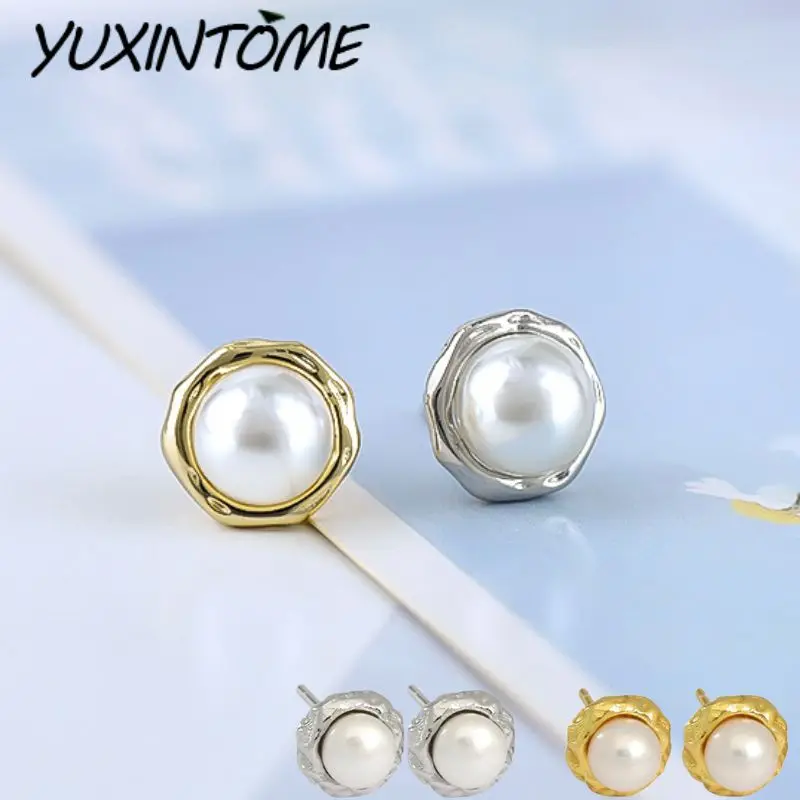 

925 Sterling Silver Needle Niche Design Gentle Temperament Elegant Pearl Earrings Women's Retro Classic Wedding Earring Jewelry