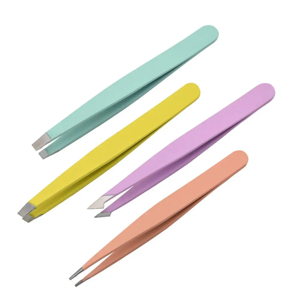 เครื่องมือแต่งหน้า Slanted & Tip Point Hair Pluckers คลิปความงาม Eyebrow Tweezer Eye Brow คลิป Fine ขน Puller Eyebrow Trimmer